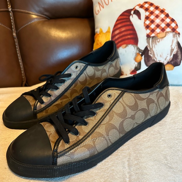 Coach Mens  Black & Brown Sneakers- size 13 - Picture 1 of 8